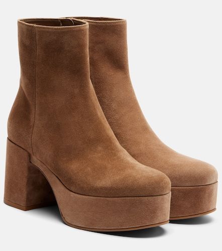 Bottines à plateau Sally en daim - Gianvito Rossi - Modalova