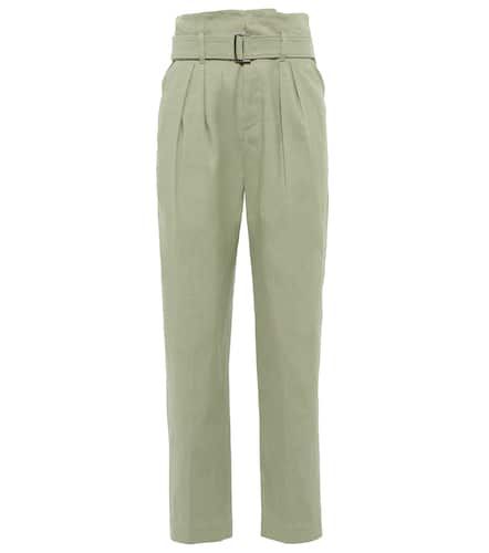 Pantalon en lin mélangé à taille haute - Brunello Cucinelli - Modalova