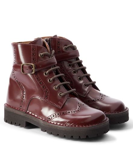 PèPè Bottes à lacets en cuir brossé - PePe - Modalova