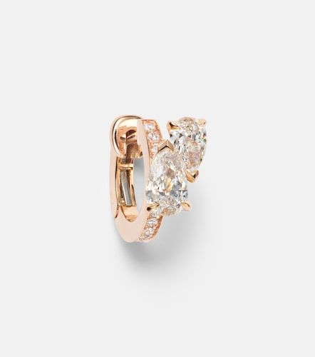 Créole Serti Sur Vide en or rose 18 ct et diamants - Repossi - Modalova