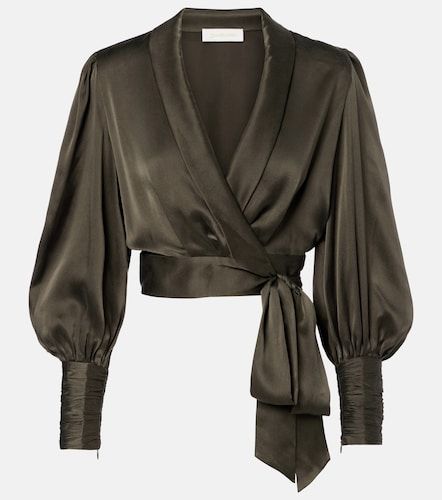 Zimmermann Top cache-cœur en soie - Zimmermann - Modalova