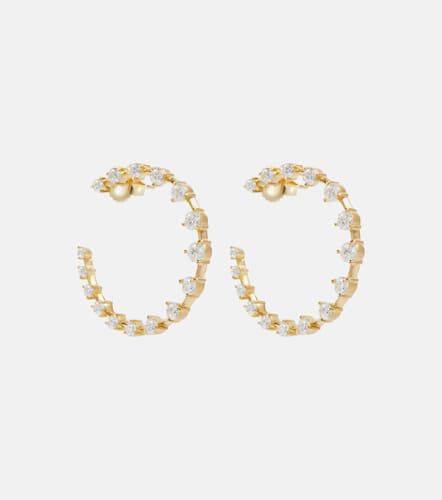 Boucles d'oreilles Crescent en or 18 ct et diamants - Jade Trau - Modalova