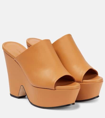 Mules compensées en cuir - Victoria Beckham - Modalova
