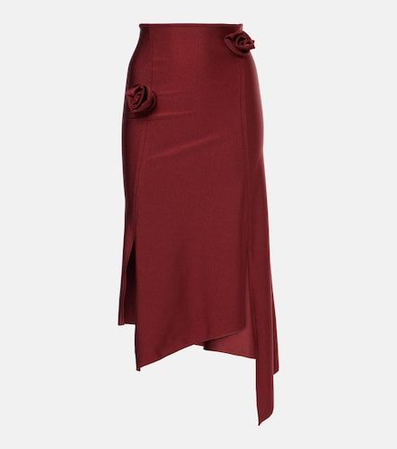Jupe midi asymétrique à appliqués floraux - Coperni - Modalova