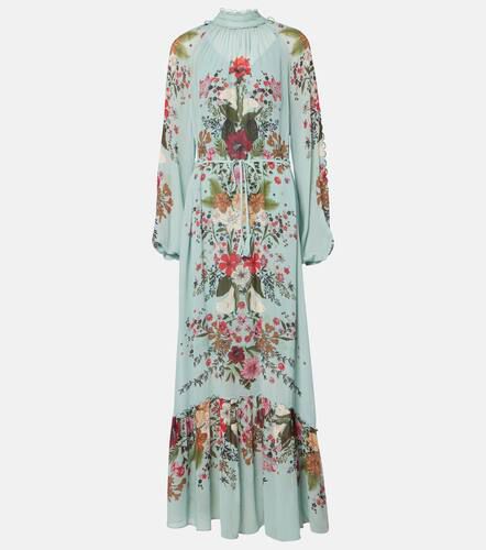 Robe longue Beauty Bouquet Blue à fleurs - Farm Rio - Modalova