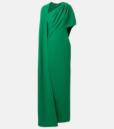 Robe longue asymétrique en crêpe - Safiyaa - Modalova
