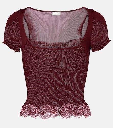 Saint Laurent Top en satin de soie - Saint Laurent - Modalova