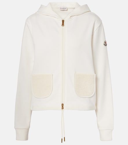 Sweat-shirt à capuche en coton mélangé - Moncler - Modalova