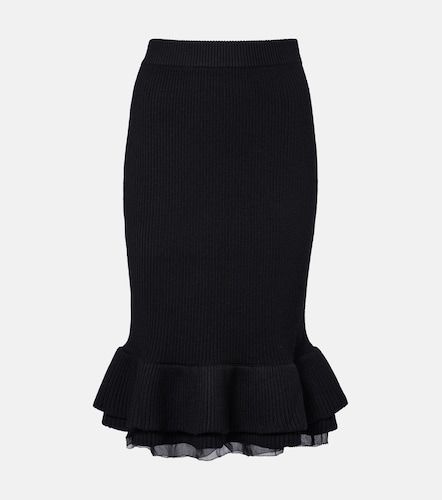 Jupe midi en laine mélangée - Nina Ricci - Modalova