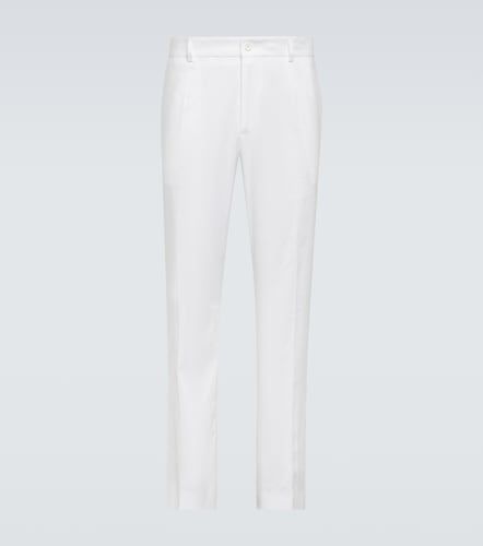 Pantalon droit en lin mélangé - Dolce&Gabbana - Modalova