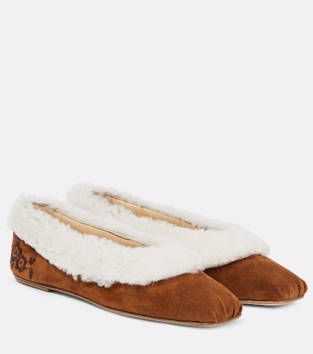 Ballerines brodées en shearling - Magda Butrym - Modalova