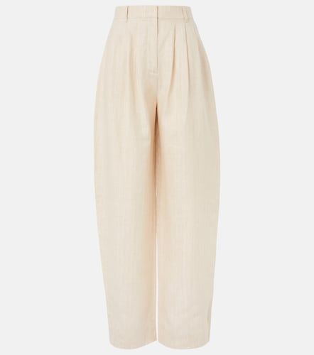 Pantalon barrel Lucille rayé en lin - Posse - Modalova