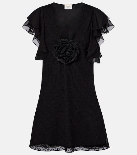 Robe brodée à fleurs - Saint Laurent - Modalova