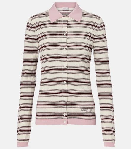 Moncler Polo rayé en coton - Moncler - Modalova