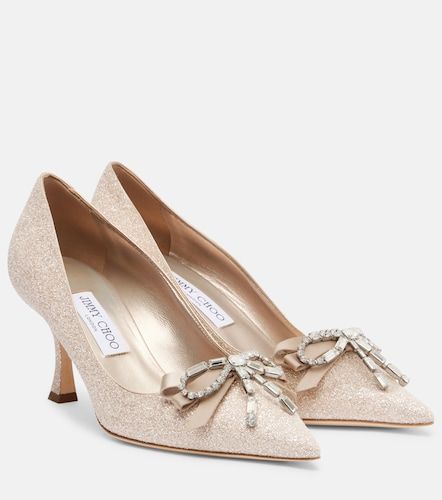 Escarpins Auria 70 à paillettes et cristaux - Jimmy Choo - Modalova