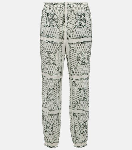 Pantalon tapered imprimé en coton - Tory Burch - Modalova