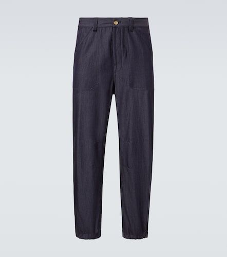 Pantalon droit en laine mélangée - Brunello Cucinelli - Modalova