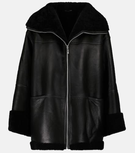 Veste en cuir et shearling - Toteme - Modalova
