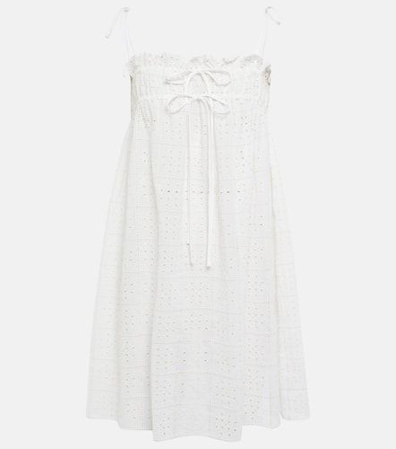 Robe en coton à broderies anglaises - Ganni - Modalova