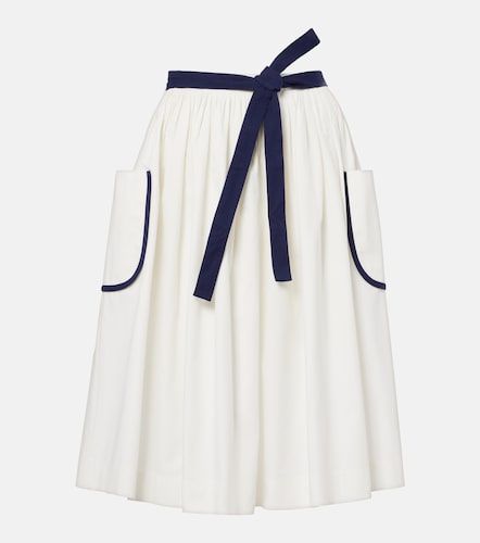 Prada Jupe midi en coton et lin - Prada - Modalova