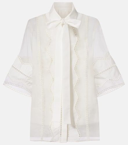 Blouse en coton et soie mélangés - Elie Saab - Modalova