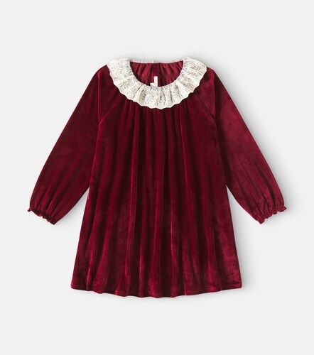 Konges Sløjd Robe Venola en velours à finitions en dentelle - Konges Slojd - Modalova