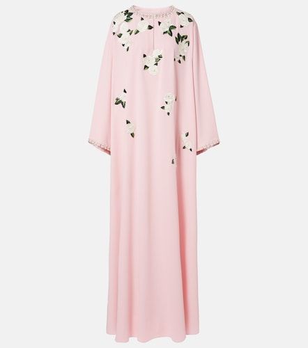 Cafetan à broderies florales - Carolina Herrera - Modalova