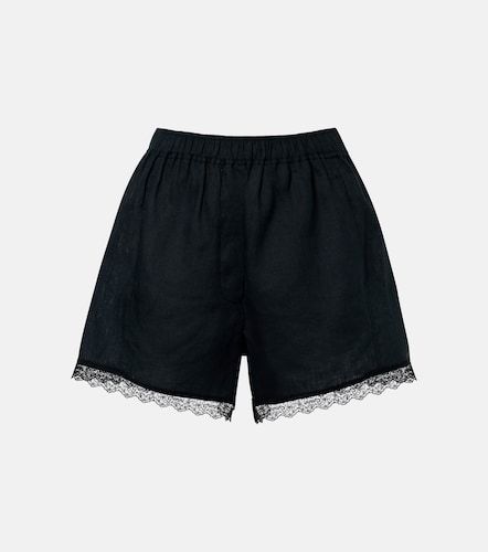 Ganni Short en lin à dentelle - Ganni - Modalova