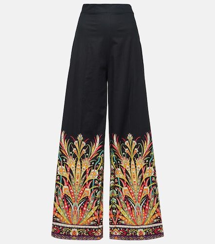 Pantalon évasé en coton mélangé à imprimé - Etro - Modalova