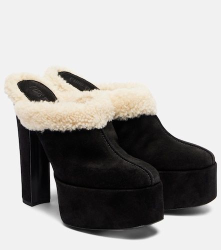 Mules Malena 145 à plateforme en daim et shearling - Paris Texas - Modalova