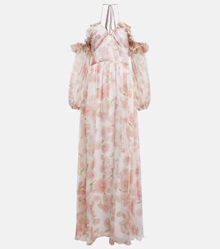 Robe longue en soie à fleurs - Giambattista Valli - Modalova