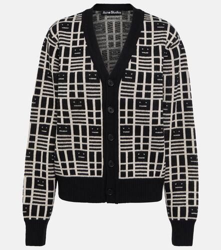 Cardigan Face en laine - Acne Studios - Modalova