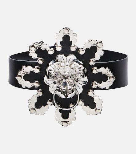 Ceinture en cuir à fleurs - Blumarine - Modalova