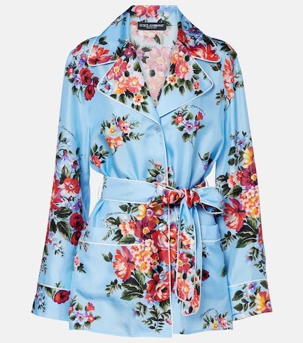 Blouse en soie à fleurs - Dolce&Gabbana - Modalova