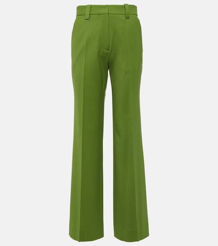 Pantalon droit en laine mélangée - Victoria Beckham - Modalova