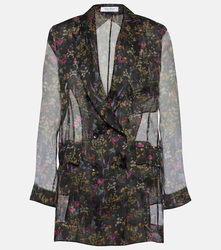 Blouse Jabot en soie à fleurs - Max Mara - Modalova