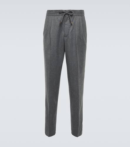 Pantalon tapered en laine vierge - Brunello Cucinelli - Modalova