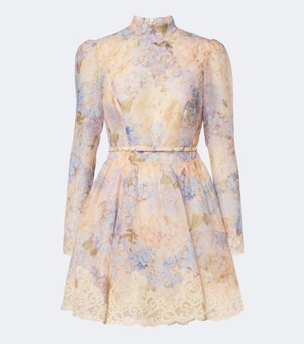 Robe Valiant en soie et lin à fleurs - Zimmermann - Modalova