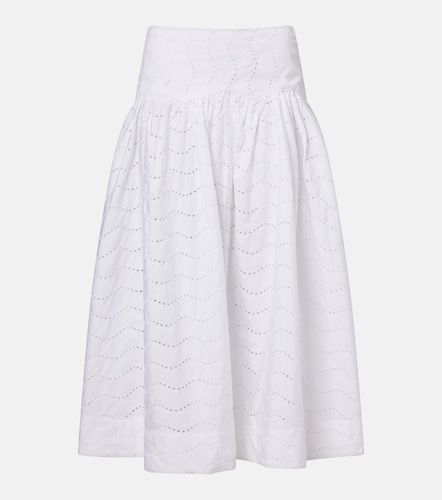 Jupe midi en coton à broderies anglaises - Polo Ralph Lauren - Modalova