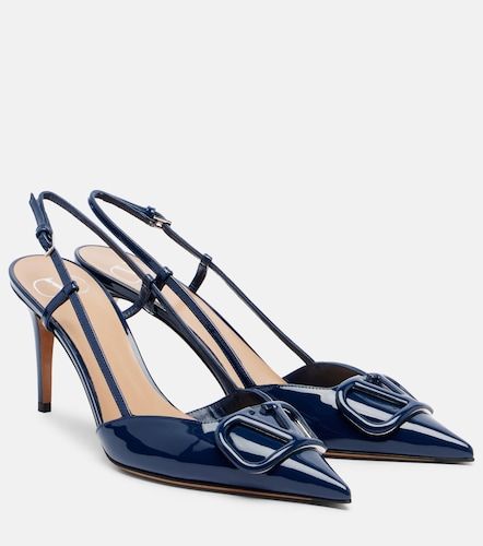 Escarpins slingback VLogo 80 en cuir verni - Valentino Garavani - Modalova