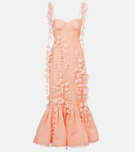 Robe midi Dawning en lin et soie - Zimmermann - Modalova