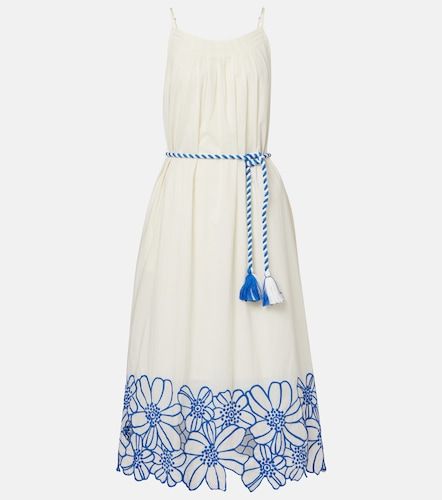 Robe midi Juliette brodée en coton - Velvet - Modalova