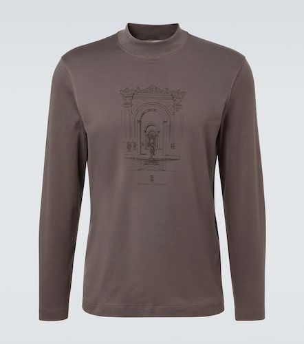 T-shirt en coton imprimé - Brunello Cucinelli - Modalova