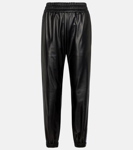 Pantalon à taille haute en cuir - Alexander McQueen - Modalova