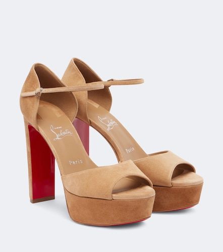 Sandales Sandaloo 130 à plateau en daim - Christian Louboutin - Modalova