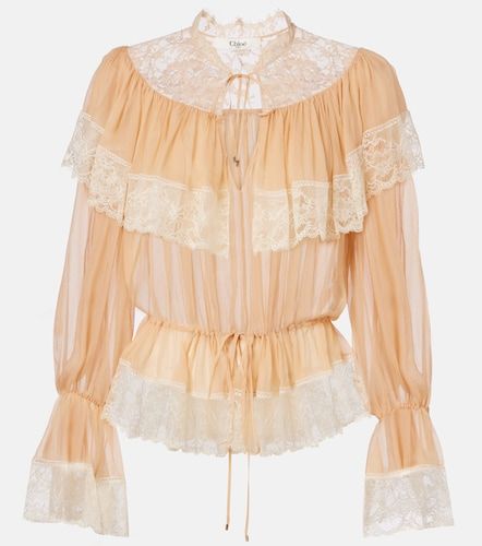 Chloé Blouse en soie à dentelle - Chloe - Modalova