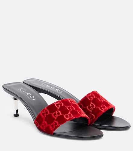 Gucci Mules GG en velours - Gucci - Modalova