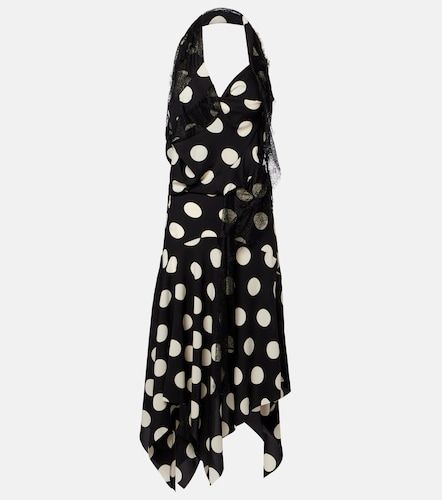 Robe midi à pois et dentelle - Junya Watanabe - Modalova