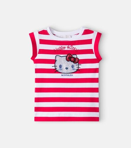 X Hello Kitty – T-shirt rayé en coton mélangé - Monnalisa - Modalova