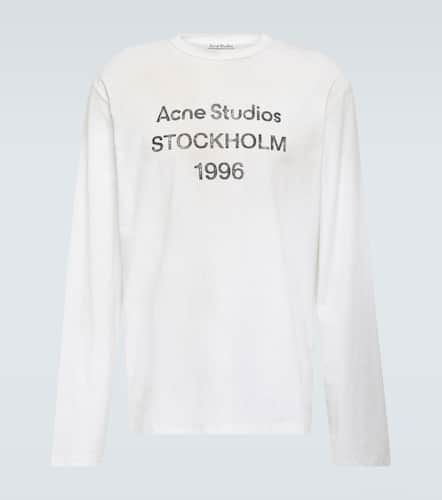 T-shirt en coton mélangé à logo - Acne Studios - Modalova